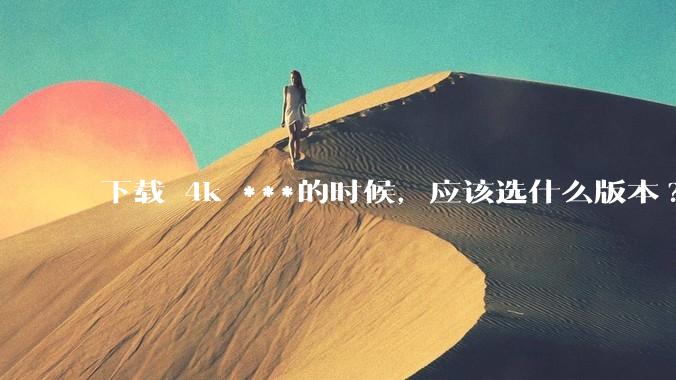 下载 4k ***的时候，应该选什么版本?