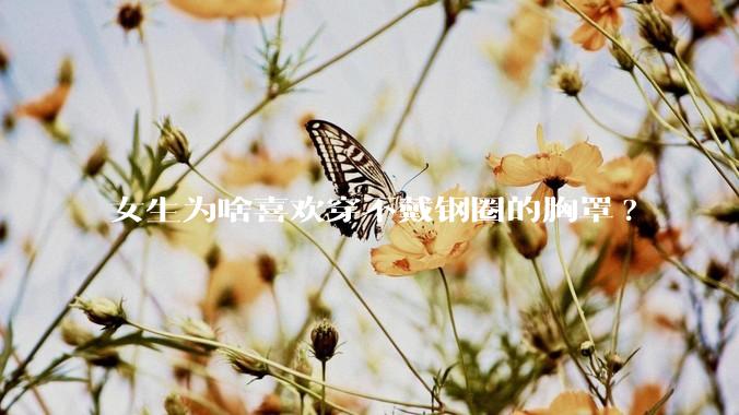 女生为啥喜欢穿不戴钢圈的胸罩?